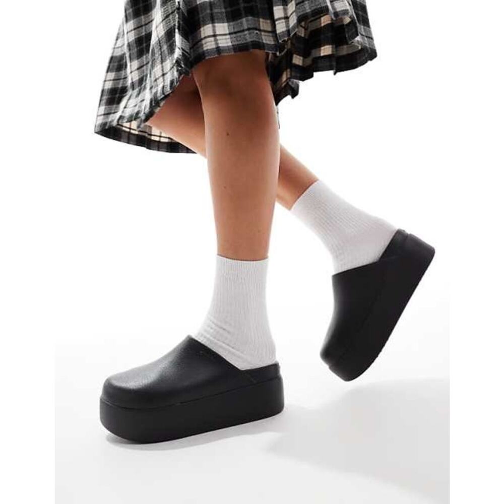 Crocs Dylan Platform Clog Slip On Black Mules Shoes Size 10 - Picture 16 of 16